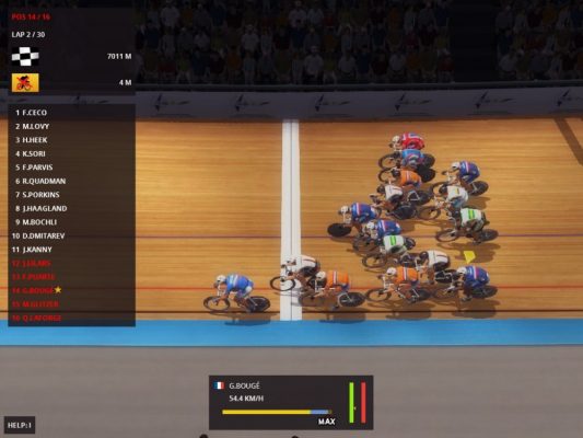 Epreuve sur piste de Pro Cycling Manager 2016