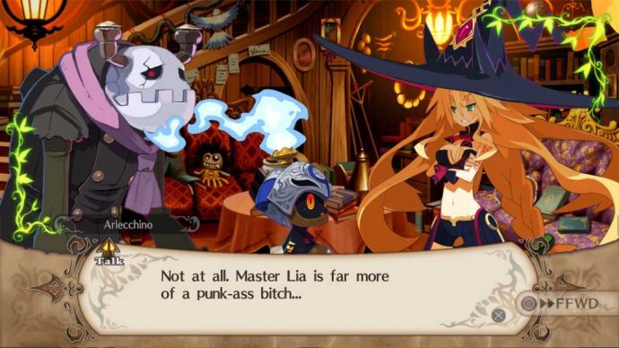 Séquence de dialogue dans The Witch and the Hundred Knight Revival Edition