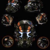 TitanFall 2 édition Vangard le casque sous différents angles