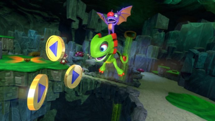 Yooka-Laylee chauve-souris et caméléon 