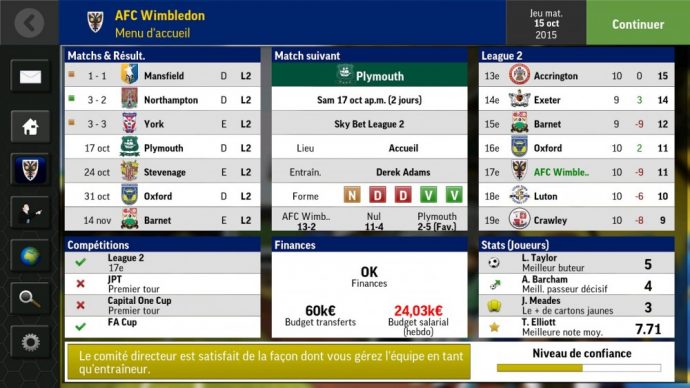 Foot Football Manager Mobile 2016