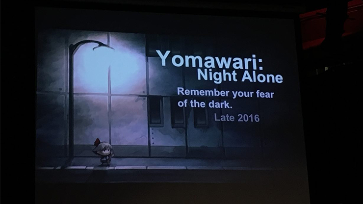 Yomawari fillette sous un lampadaire Night Alone