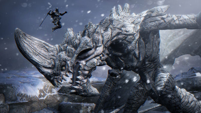 Infinity Blade combat contre un monstre géant