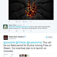 Turtle Rock Studio annonce sur Twitter des changement pour le jeu Evolve