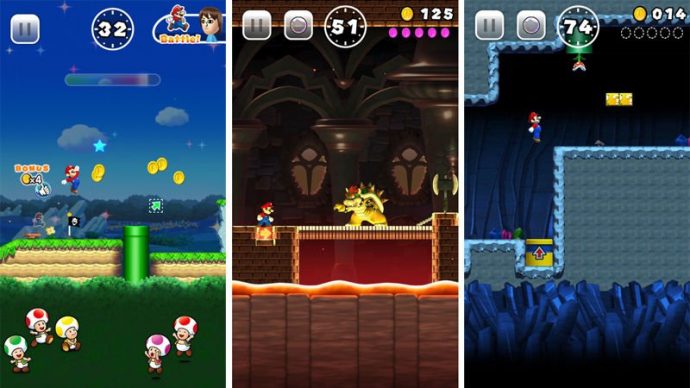 Super Mario Run différents screens