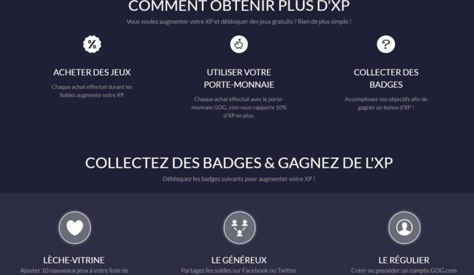 Un aperçu des badges qui vous feront gagner de l'XP