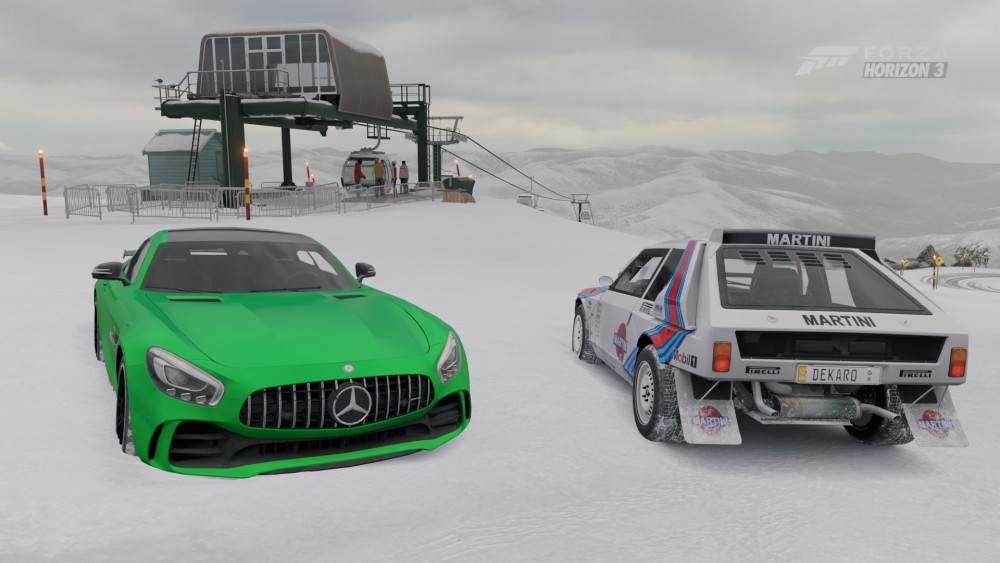 Lancia et Mercedes Forza Horizon 3 Blizzard Mountain