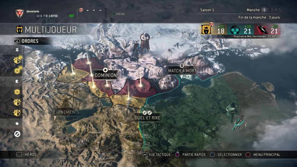 Test For Honor - Carte du monde