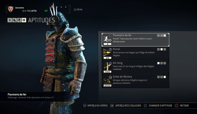 Test For Honor - Modification des aptitudes multijoueur