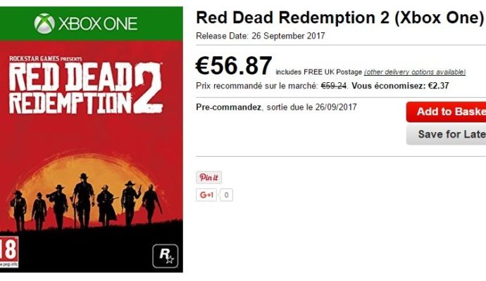 Red dead redemption 2 rumeur annonce site