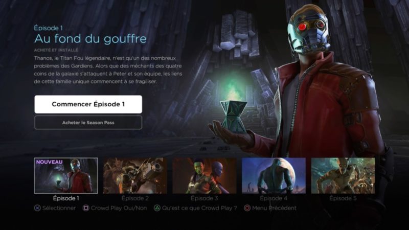 Marvel's Guardians of the Galaxy: The Telltale Series épisode 1 : au fond du gouffre