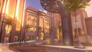 L'une des deux maps sorties durant la première année d'Overwatch : Oasis