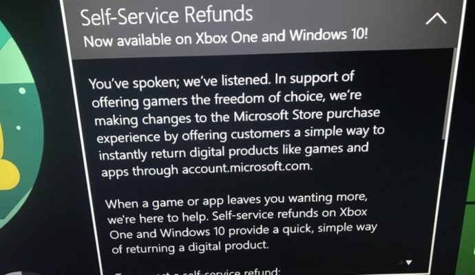 Image de l'article montrant le remboursement des jeux dématérialisés sur Xbox et Windows 10, provenant du site d'actualité Reddit