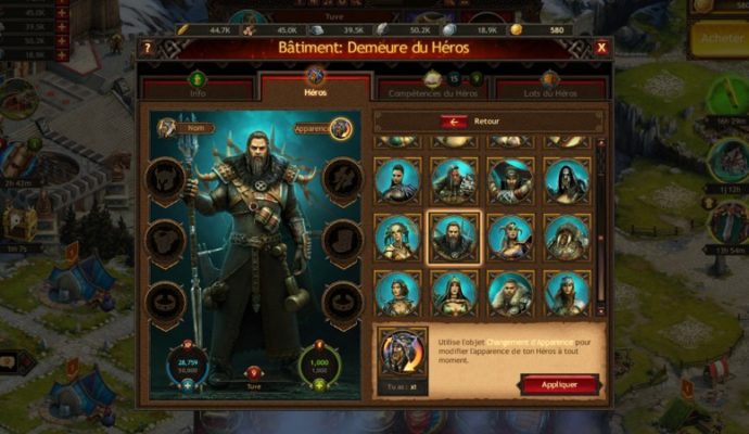 Vikings: War of Clans interface personnalisation