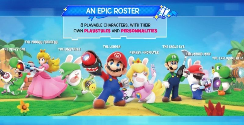 Mario + Lapins Crétins Kingdom Battle personnages jouables