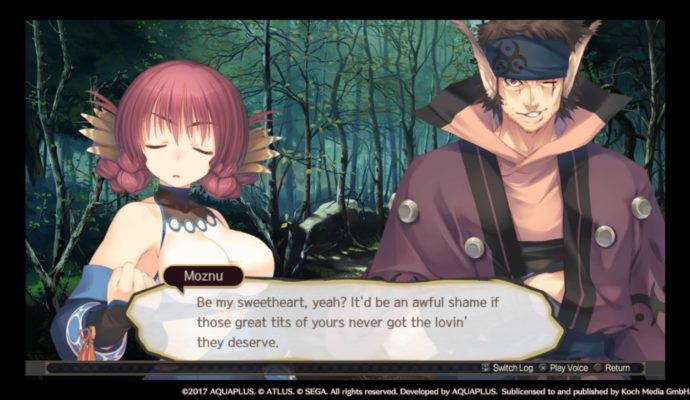 Utawarerumono: Mask of Deception humour niveau Franck Dubosc