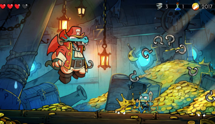 Wonder Boy: The Dragon's Trap Piranha-Man VS Pirate-Crocodile plein aux as