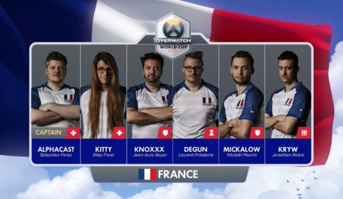 L'équipe française d'Overwatch en 2016