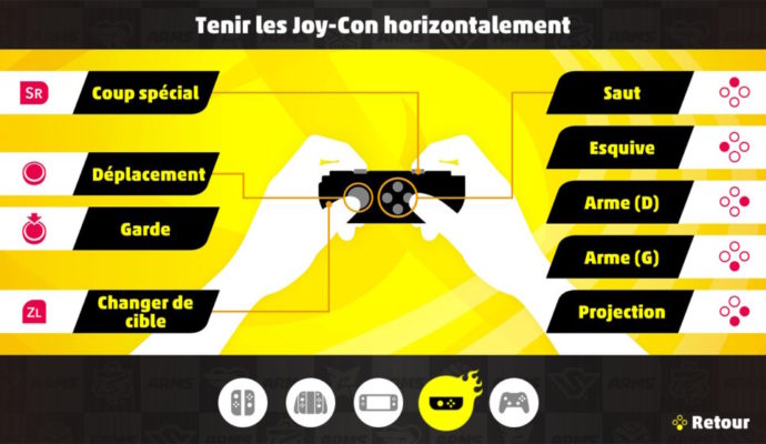 Arms - Contrôles avec un Joy-Con