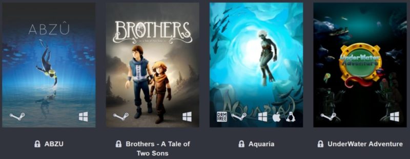 Humble Oceans Day Bundle jeux