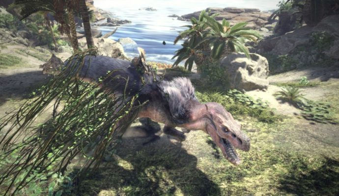 Monster Hunter World piéger un monstre en le montant