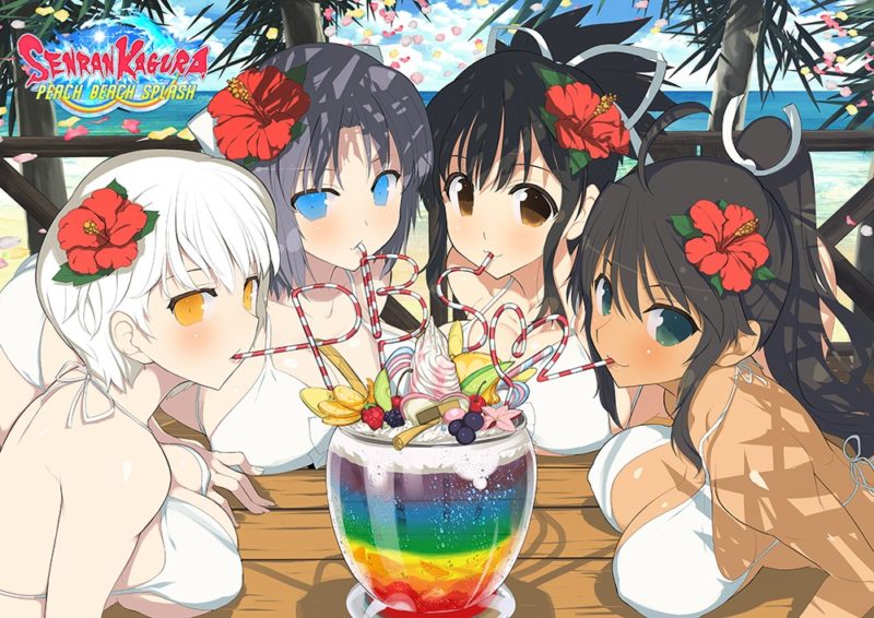 Senran Kagura Peach Beach Splash affiche