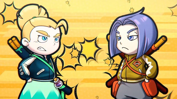 Sushi Striker: The Way of Sushido confrontation