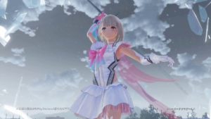 Blue Reflection par le pouvoir du bâton dans la face