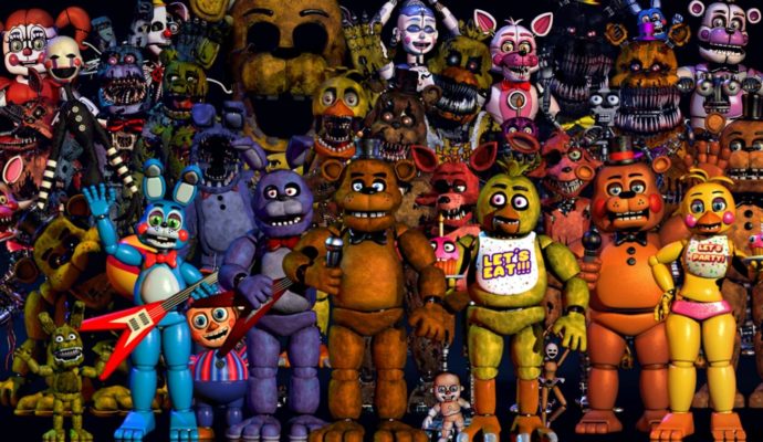 Photo de groupe animatronics Five Nights at Freddy's