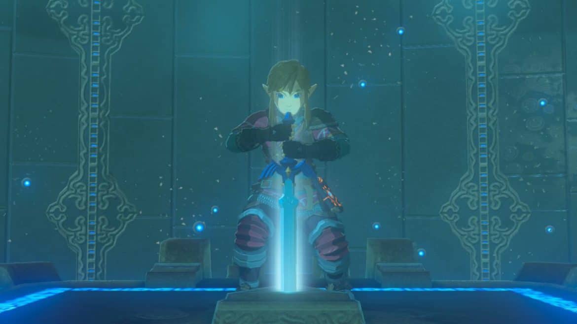 The Legend of Zelda: Breath of the Wild épreuves légendaires Link retire la Master Sword