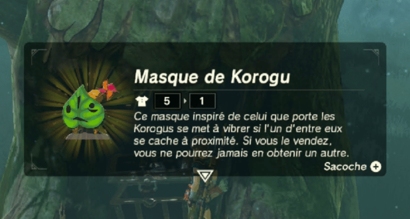 The Legend of Zelda: Breath of the Wild - Masque de Korogu