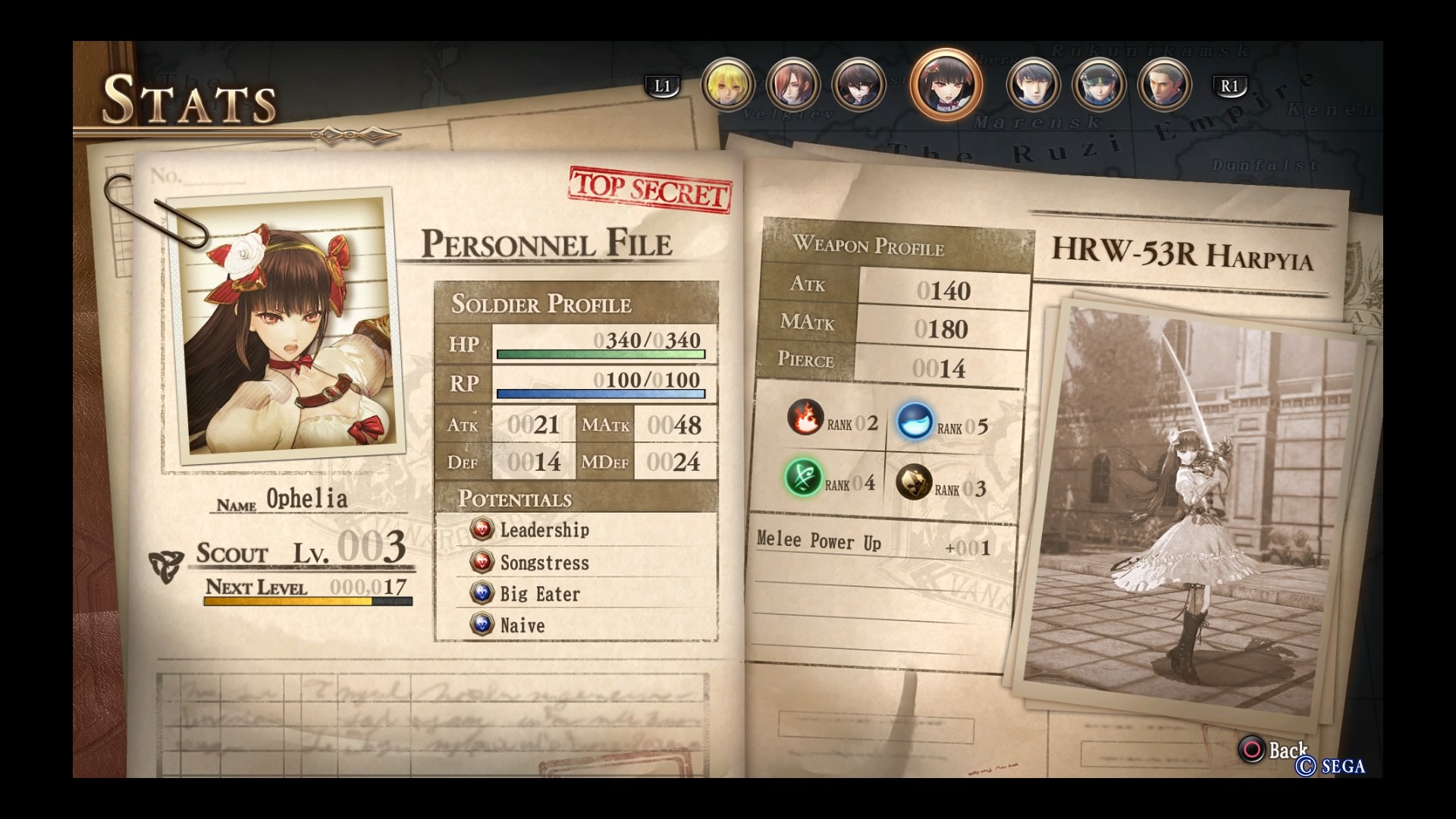 Valkyria Revolution avouons que les menus sont beau gosses