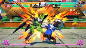 Dragon Ball FighterZ C-17 et C-18 tabassent Cell