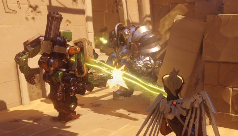 Overwatch Bastion combat