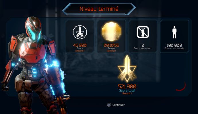 Test Matterfall - Fin de niveau