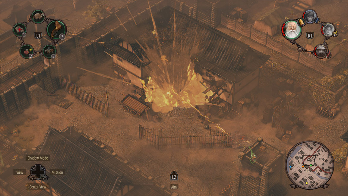 Shadow Tactics: Blades of the Shogun explosions