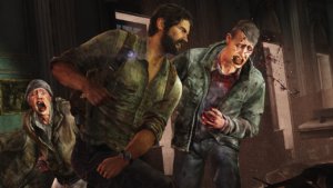 the last of us Joel tape des infectés