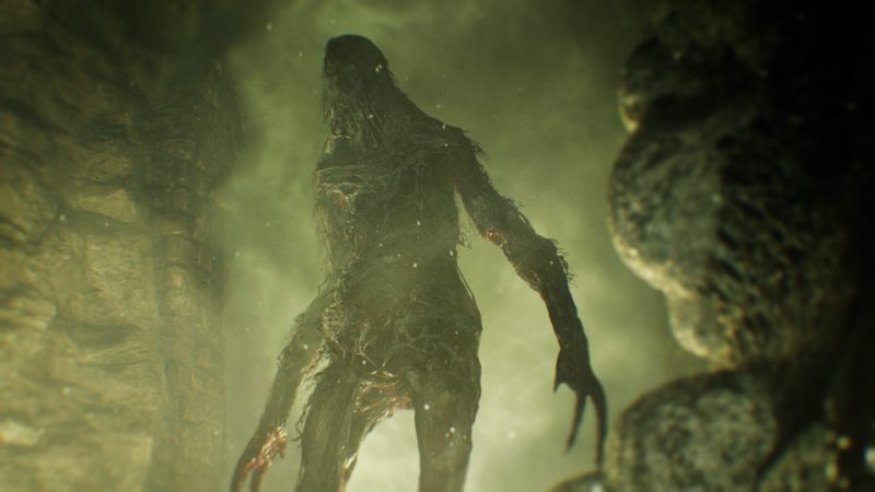 Resident Evil 7 monstre bizarre, glauque et vert