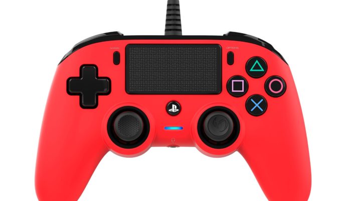 Nacon Compact Controller PS4 rouge - face avant