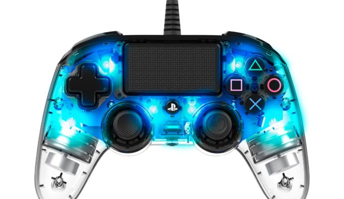 Nacon Illuminated Compact Controller PS4 bleu - allumé