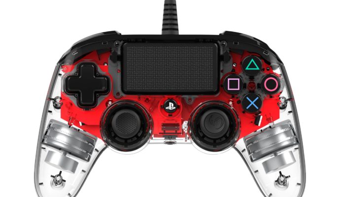 Nacon Illuminated Compact Controller PS4 rouge - éteint