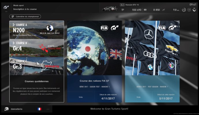 Test Gran Turismo Sport - Online mode sport