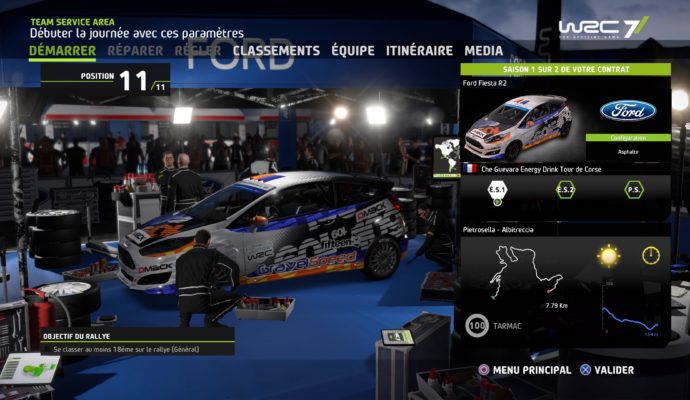 Test WRC 7 - Arrêt au paddock