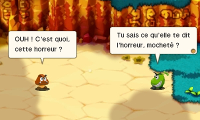 Mario & Luigi : Superstar Saga + Les sbires de Bowser goomba balançant des insultes