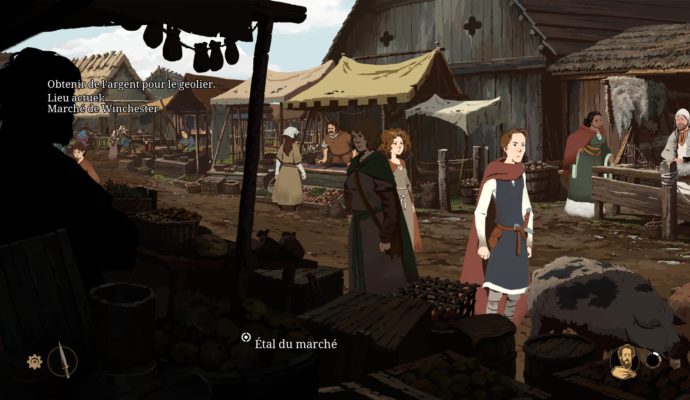 Les Piliers de la Terre : Qui sème le vent aliena et richard au marché