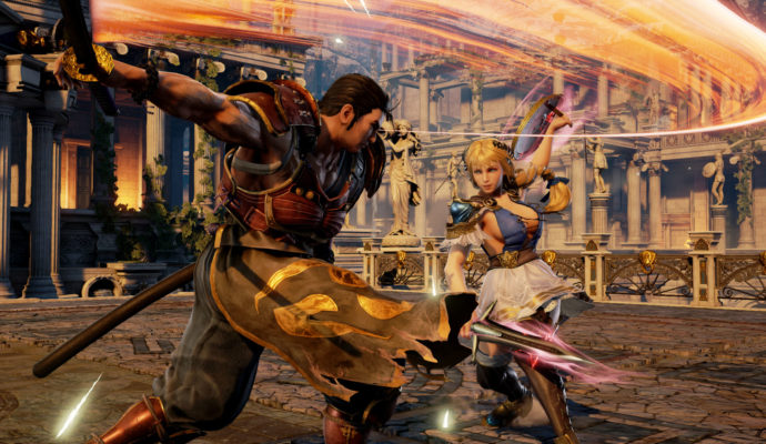 SoulCalibur 6 - Mitsurugi et Sophitia en plein combat