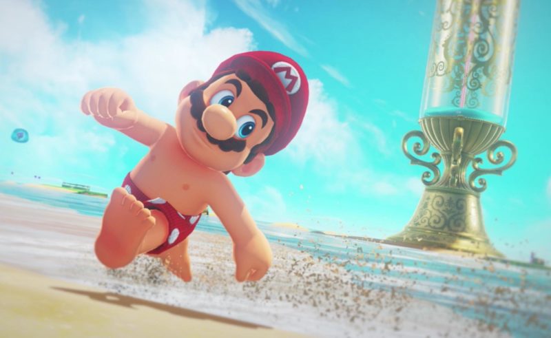 Super Mario Odyssey sur la plage