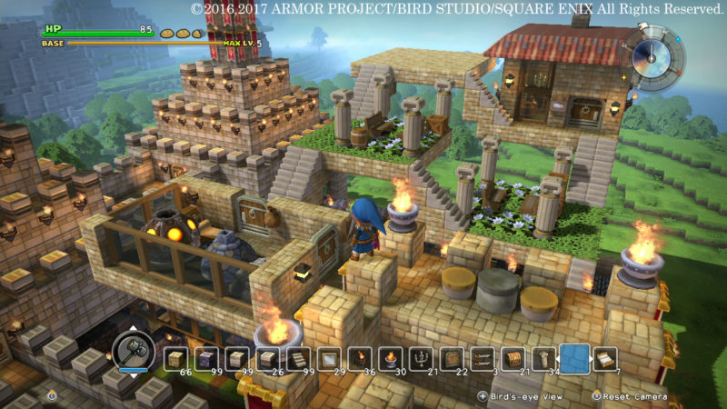 Dragon Quest Builders - Vu sur le village