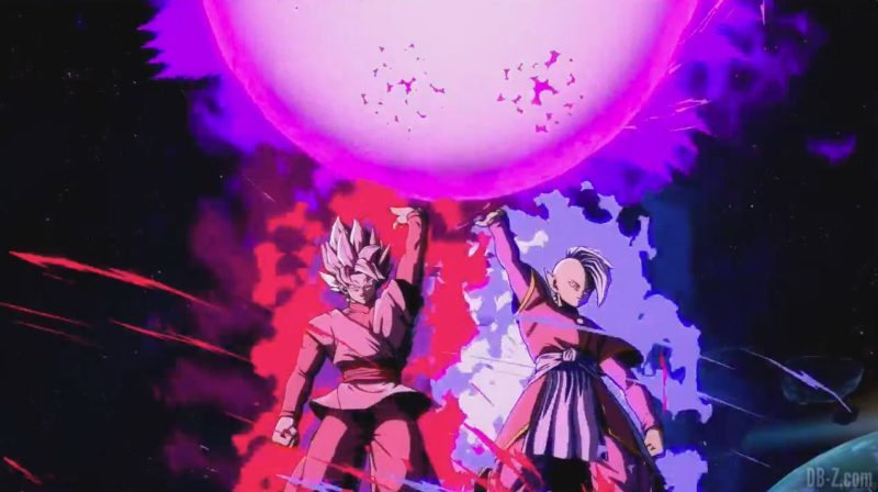 dragon ball fighterZ Goku black et Zamasu perdent la boule