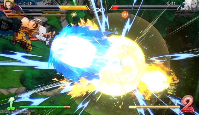 Dragon Ball FighterZ Krilin et C18 Finish